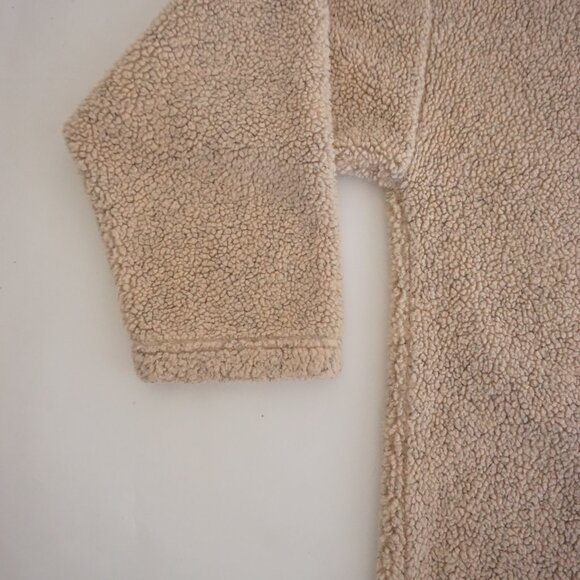 Vintage Marshlands Canada Beige Sherpa Wolf Embroidered Quarter Zip Fleece Large - Picture 7 of 10